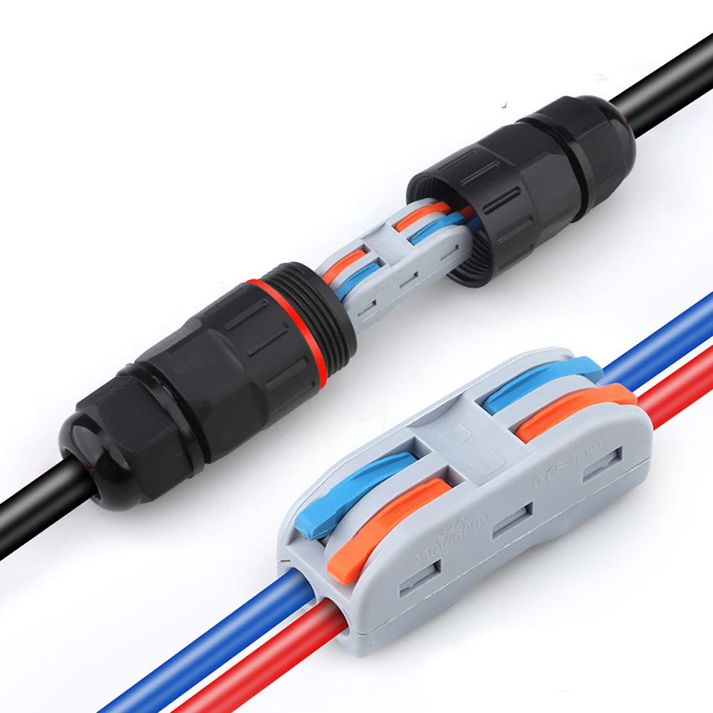 Outdoor Lighting Wire Connectors - 1 Stück 2-Pin-3-Pin-Kabelverbinder IP68 Wasserdichte Elektrobox