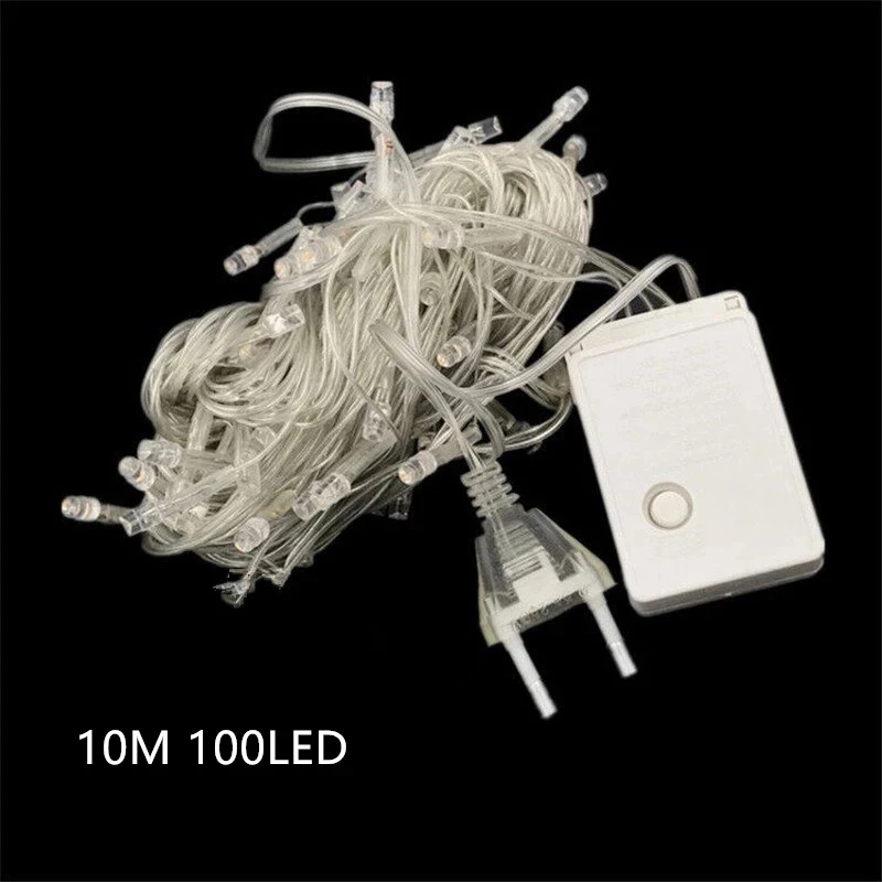 Outdoor Lighting On House - 110V 220V 10M 100 LED-Lichterkette Weihnachtsbaum-Lichterkette