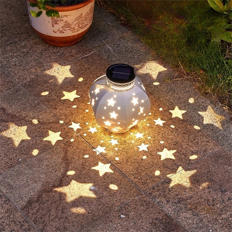 Outdoor Lighting Beacon - Garten-Sternprojektor-Lampe Hängende Solarleuchten für Außen Hängende