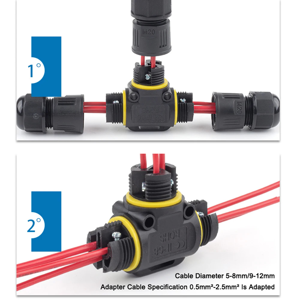 Outdoor Lighting Wire Connectors - IP68 wasserdichte elektrische Kabelverbinder-Anschlussdose für den