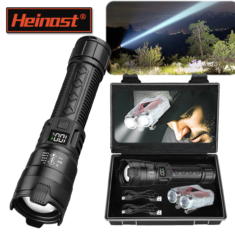 Outdoor Lighting The Range - Ultrahelle LED-Taschenlampe, 2000 lm, Typ C,