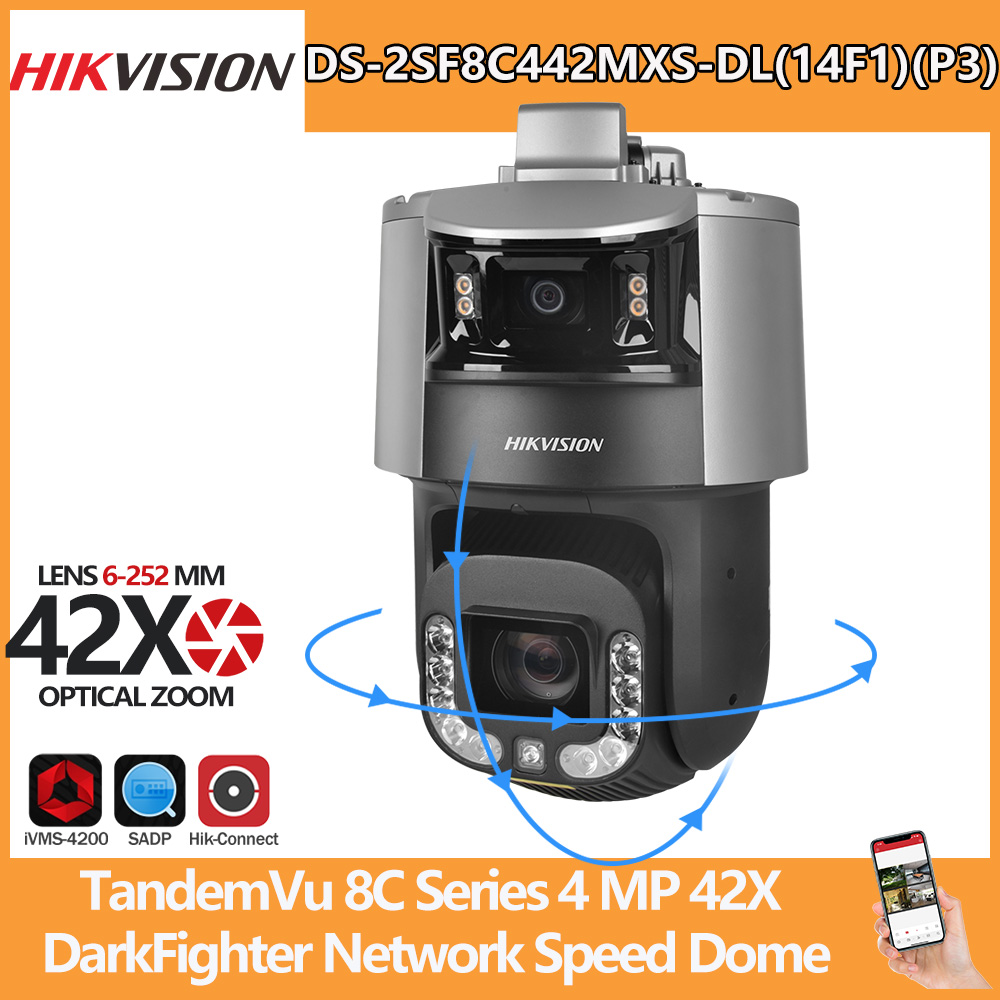 Outdoor Lighting No Electricity - Hikvision PTZ-Kamera DS-2SF8C442MXS-DL(14F1)(P3) TandemVu 8C Serie