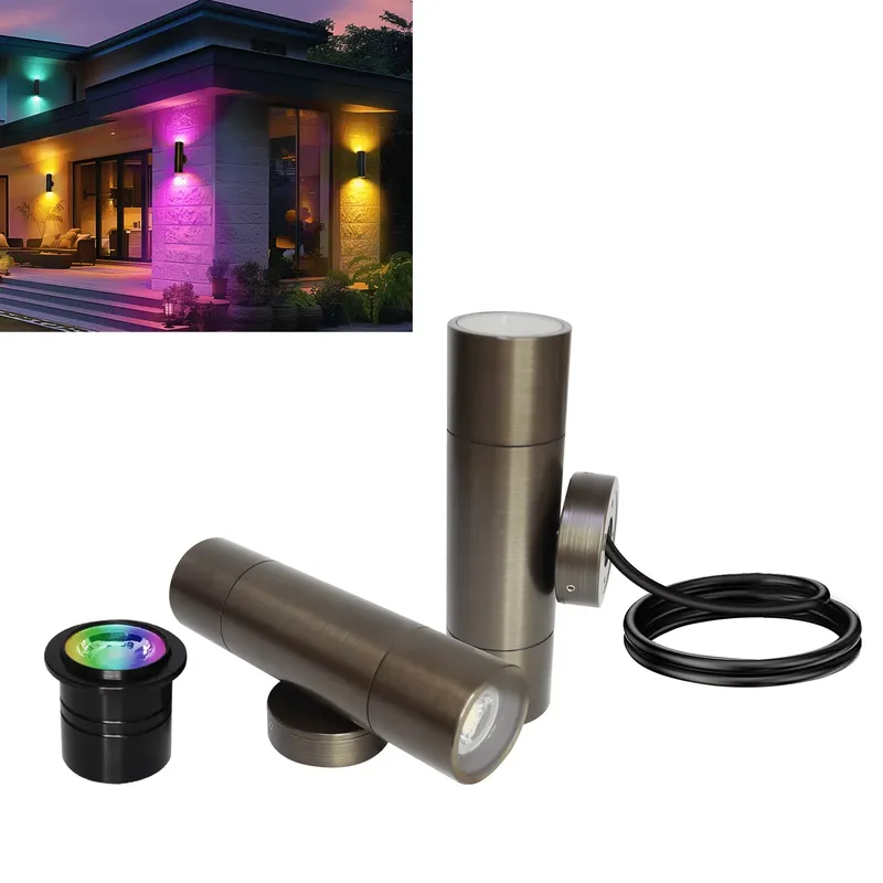 Outdoor Lighting Pathway - Langlebige Messing-LED-Außenwandleuchte IP65 Wasserdichtes Design 12W