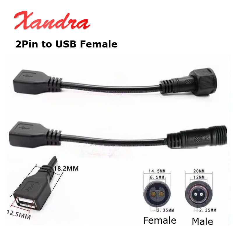 Outdoor Lighting Wire Connectors - Wasserdichtes 2-poliges auf USB-Buchse für den