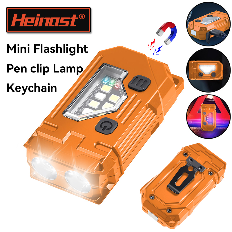 Outdoor Lighting Beacon - Mini-Schlüsselanhänger, EDC-Taschenlampe, wiederaufladbar, magnetische Taschenlampe, superhelle
