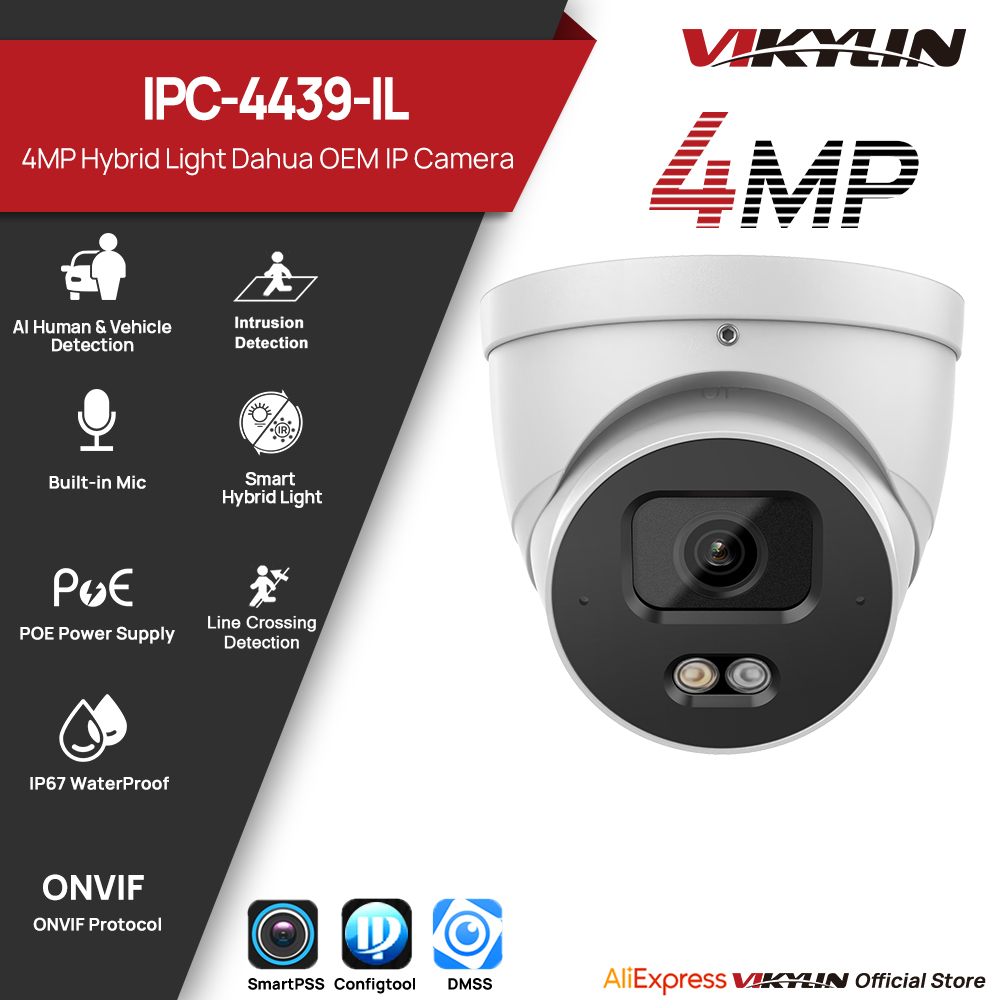 Outdoor Lighting No Electricity - VIKYLIN 4MP IP-Sicherheitskamera, intelligentes Dual-Licht, integriertes