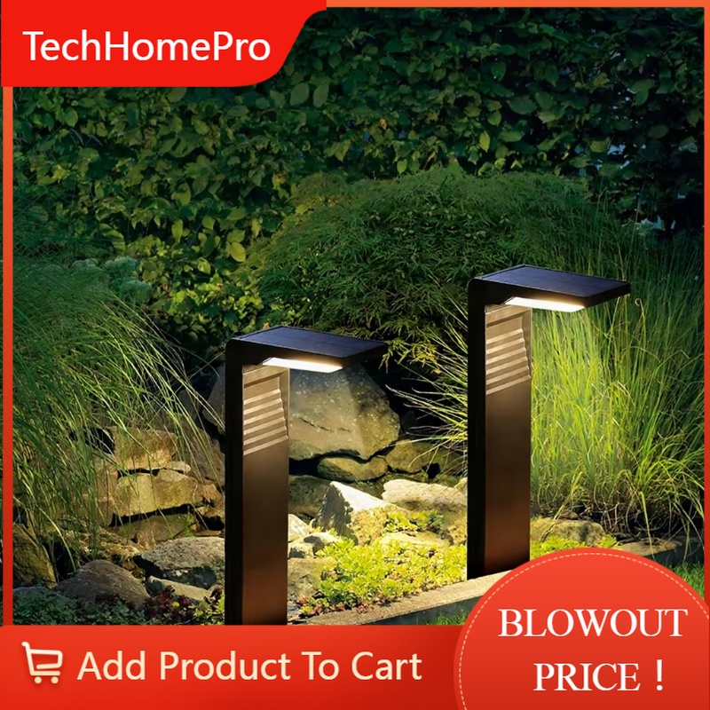 Outdoor Lighting No Wiring - TechHPSolarbetriebene, wasserdichte LED-Gartenleuchten, Rasenlampe für den
