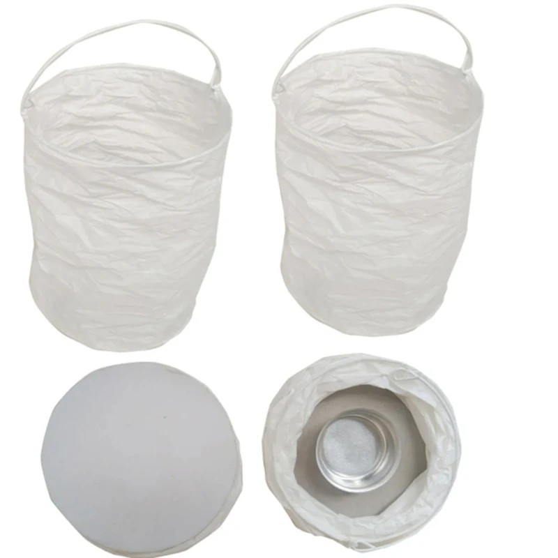 Outdoor Lighting Xmas - Hochwertige 4-teilige DIY Weiße Gerade Papierlaternen