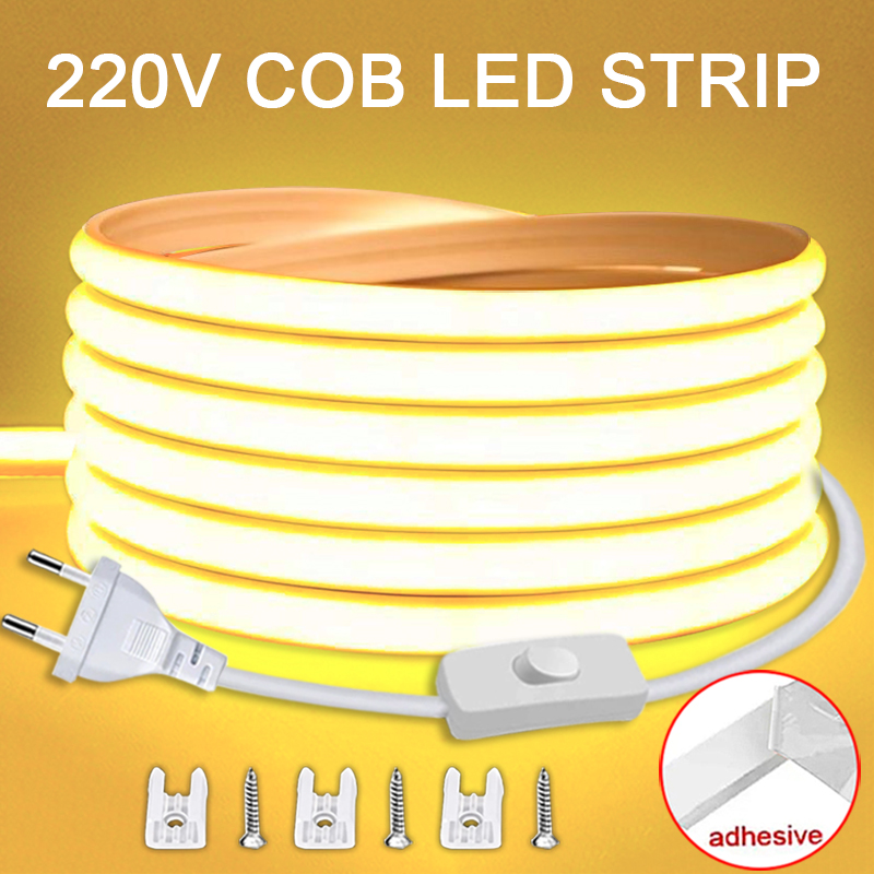 Outdoor Lighting Restaurant - 220 V LED-Streifen mit EIN/AUS-Schalter, wasserdichter