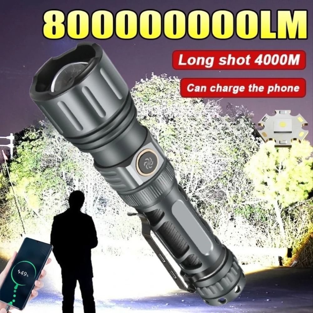 Outdoor Lighting For Camping - Superhelle Taschenlampe Tragbare Wiederaufladbare LED-Lampe Taktische