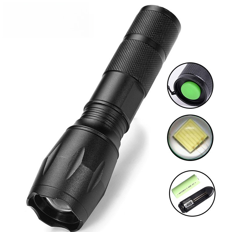 Outdoor Lighting The Range - T6 Taschenlampe aus Aluminiumlegierung, starkes Fernlicht,