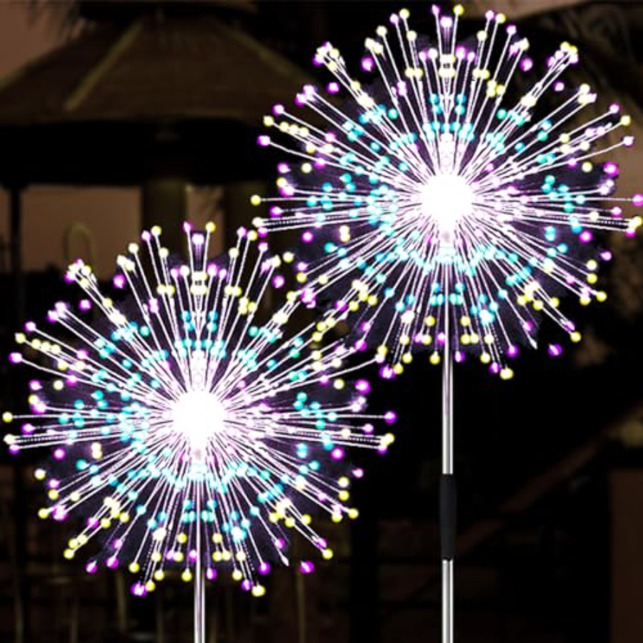 Outdoor Lighting Pathway - Solar-Feuerwerkslichter, Beleuchtungsmodi Solarleuchten für Außenbereich Wasserdicht