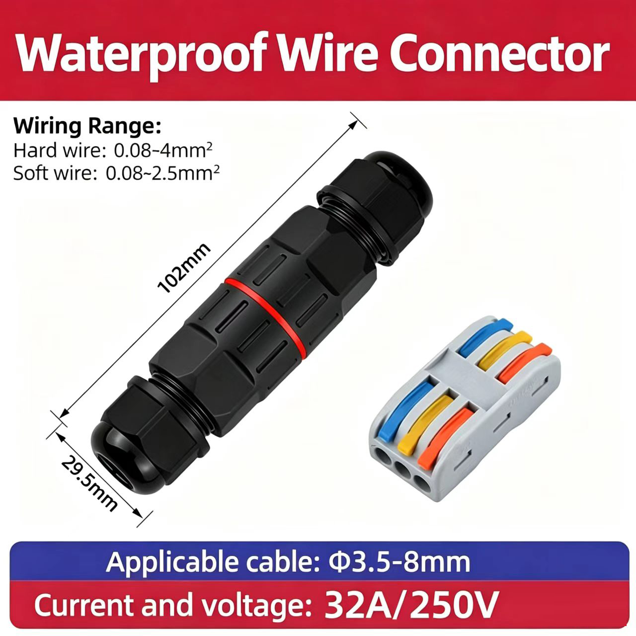 1 Stück 2-Pin-3-Pin-Kabelverbi – Outdoor Lighting Wire Connectors Bewertung und Preis