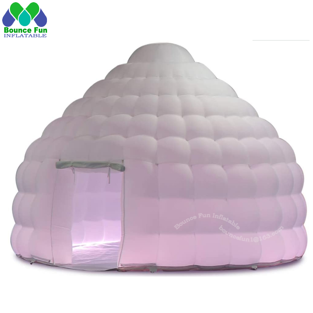 Weißes aufblasbares Iglu-Kuppe – Outdoor Lighting Rental For Party Bewertung und Preis
