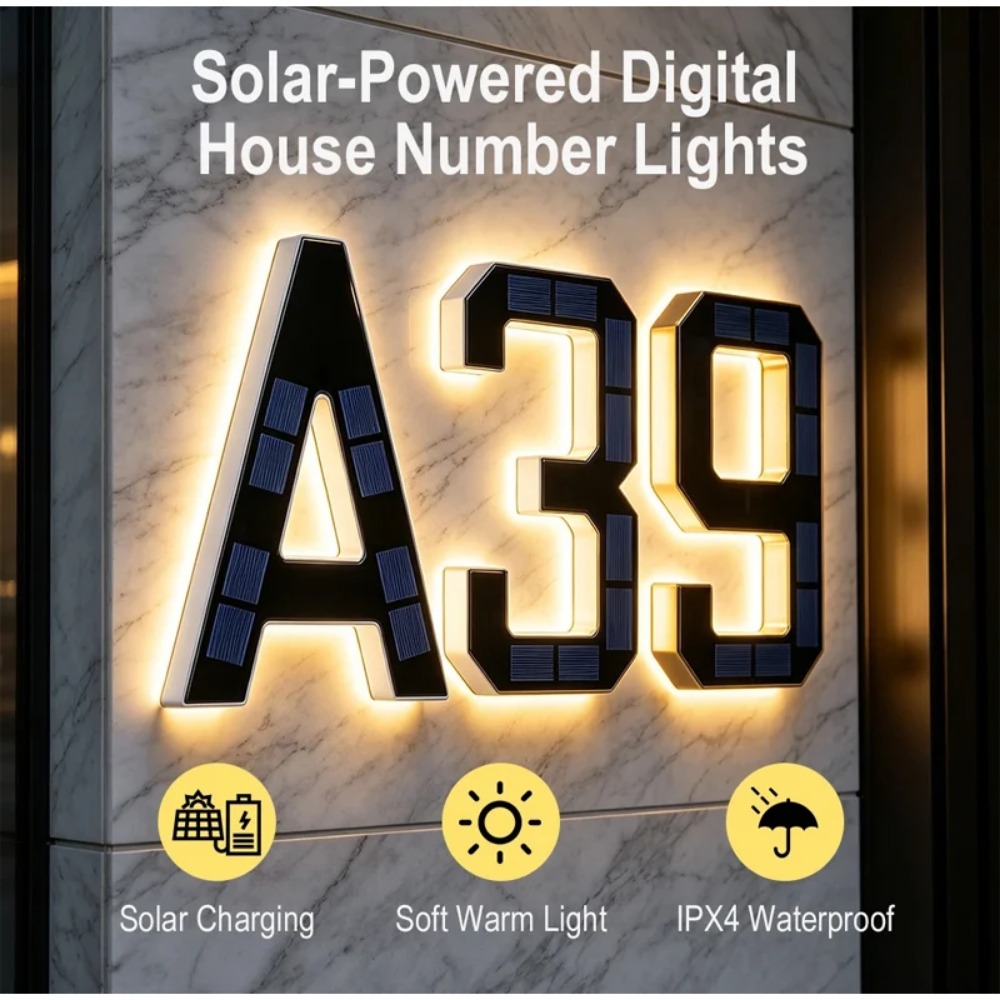Neues Solar-Adressenschild LED – Outdoor Lighting For Front Of House Bewertung und Preis