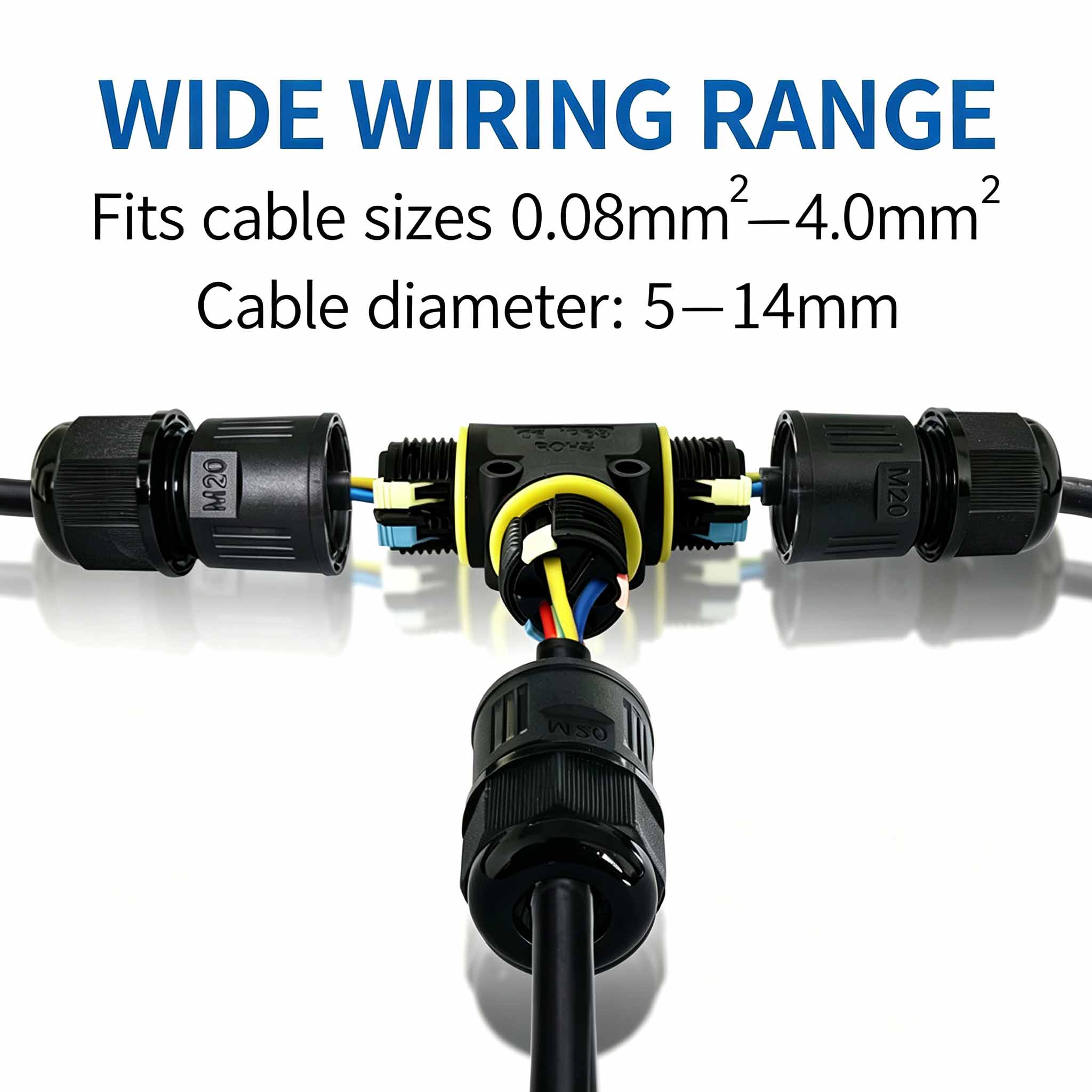 IP68 Wasserdichter T-förmiger  – Outdoor Lighting Wire Connectors Bewertung und Preis