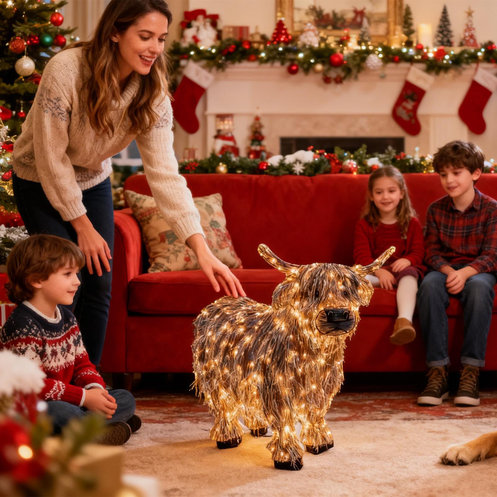 Kuhdekorationen, 3D-Kuh, leuch – Outdoor Lighting Xmas Bewertung und Preis