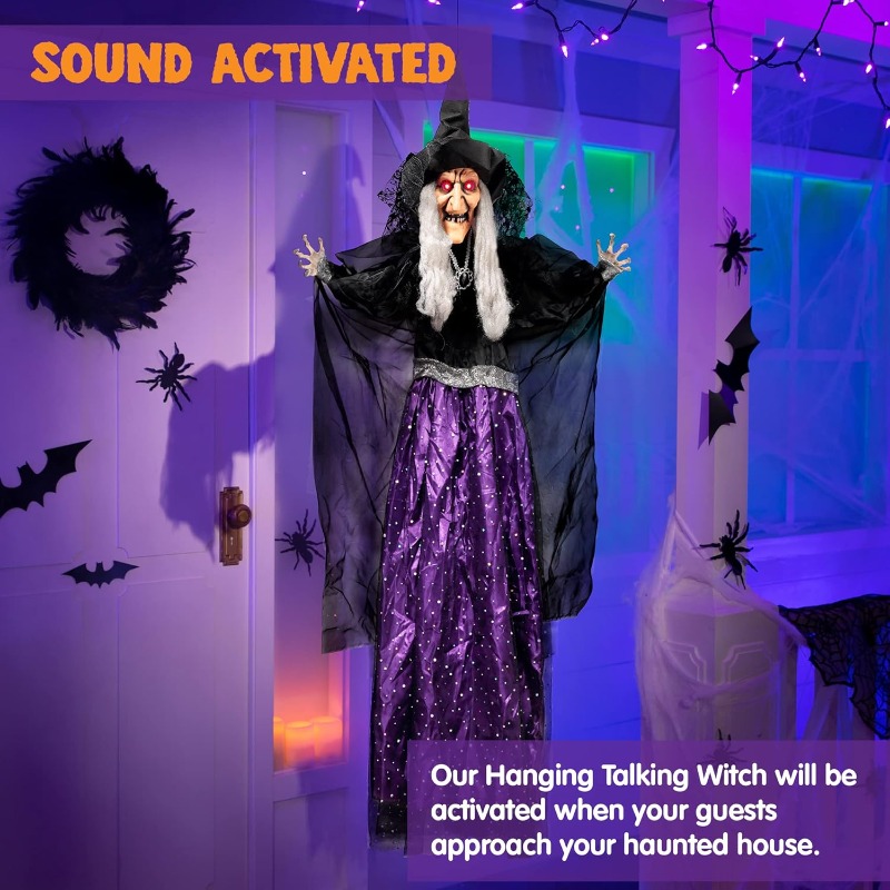 47'' Animierte Hexen-Halloween – Outdoor Lighting For Front Of House Bewertung und Preis