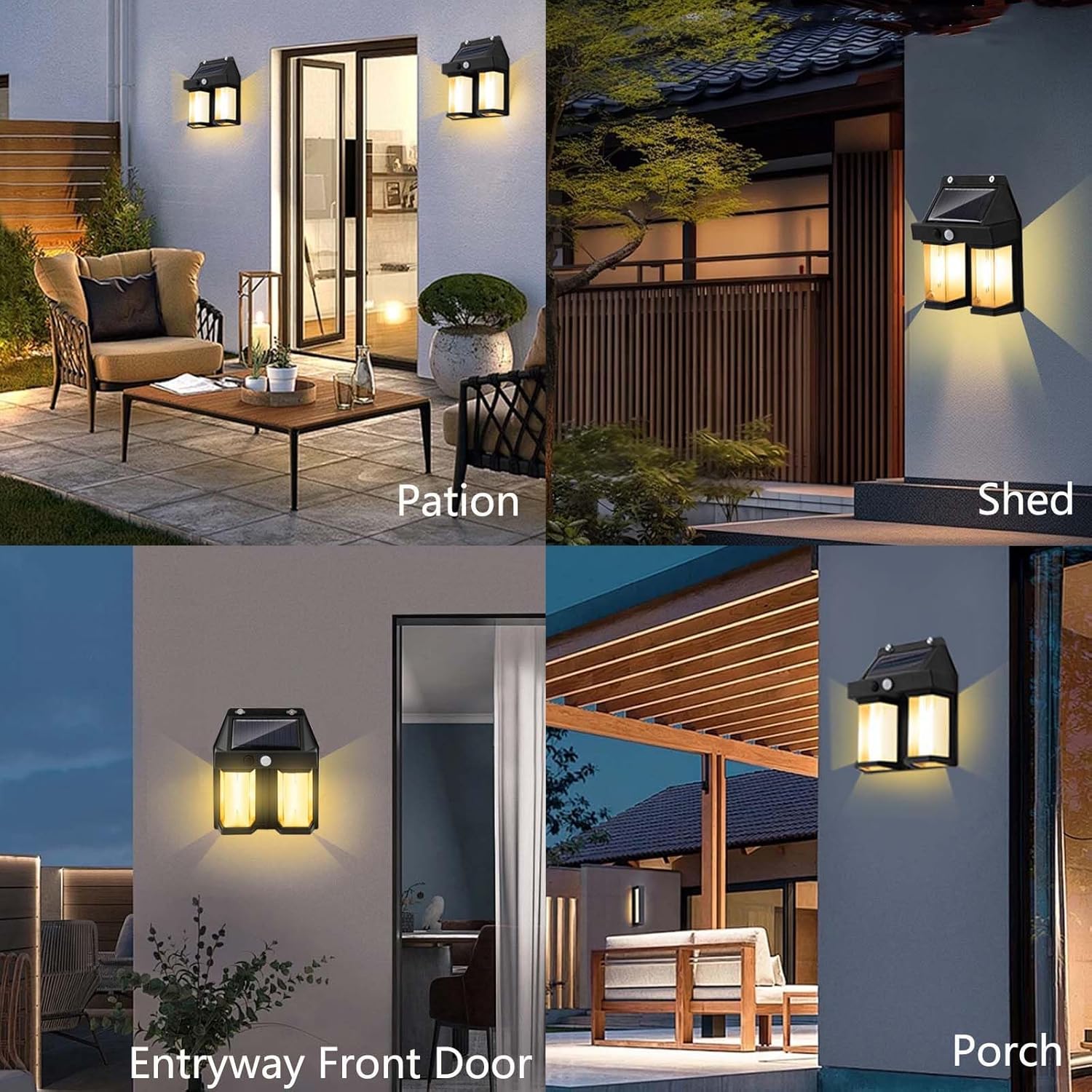 Solarbetriebene Wandleuchte im – Outdoor Lighting No Wiring Bewertung und Preis