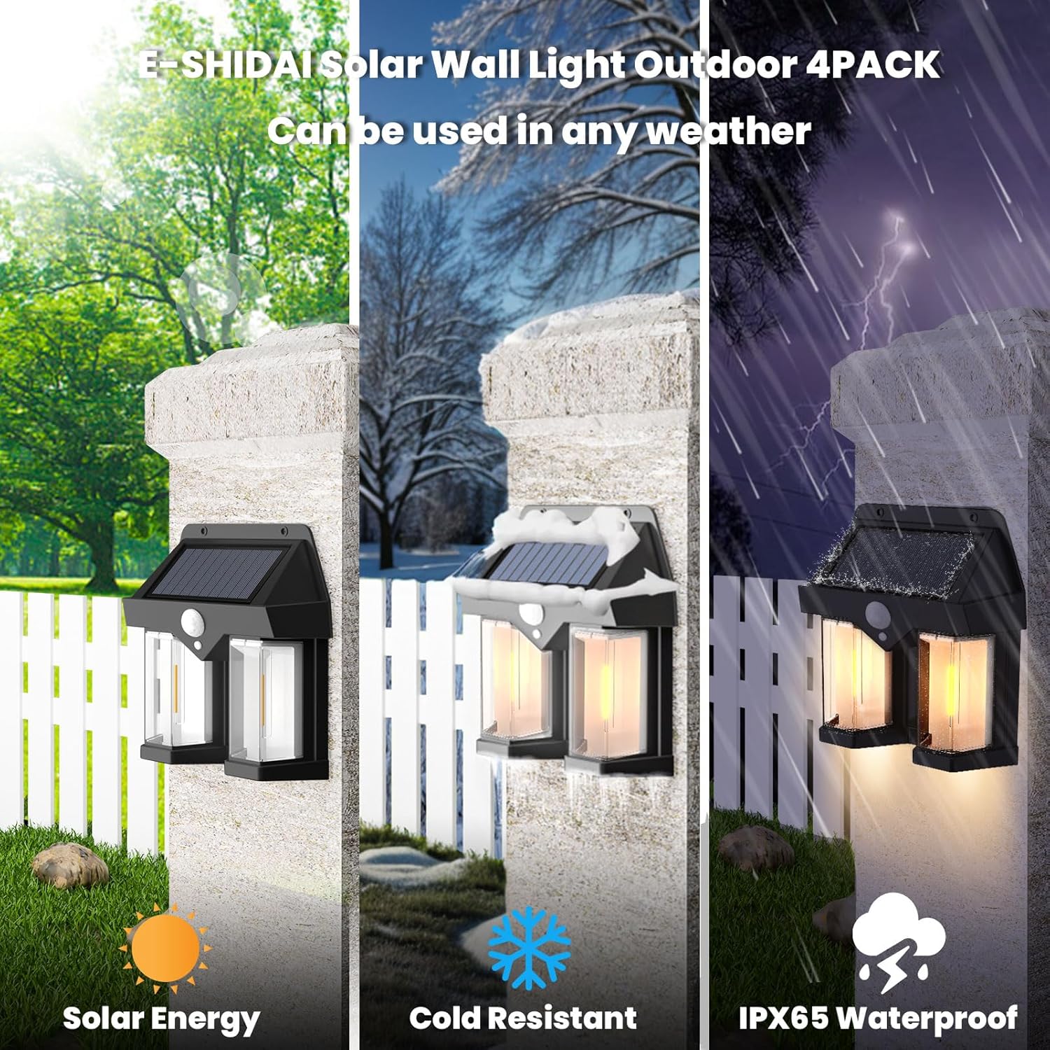 Solarbetriebene Wandleuchte im – Outdoor Lighting No Wiring Bewertung und Preis