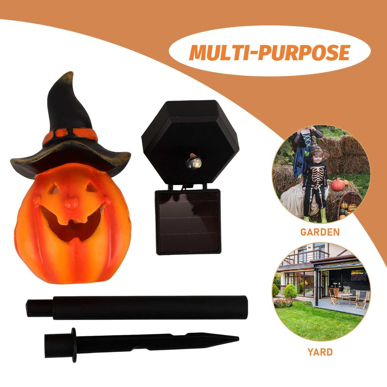 Halloween-Kürbis-Solar-Gartenl – Outdoor Lighting Pathway Bewertung und Preis