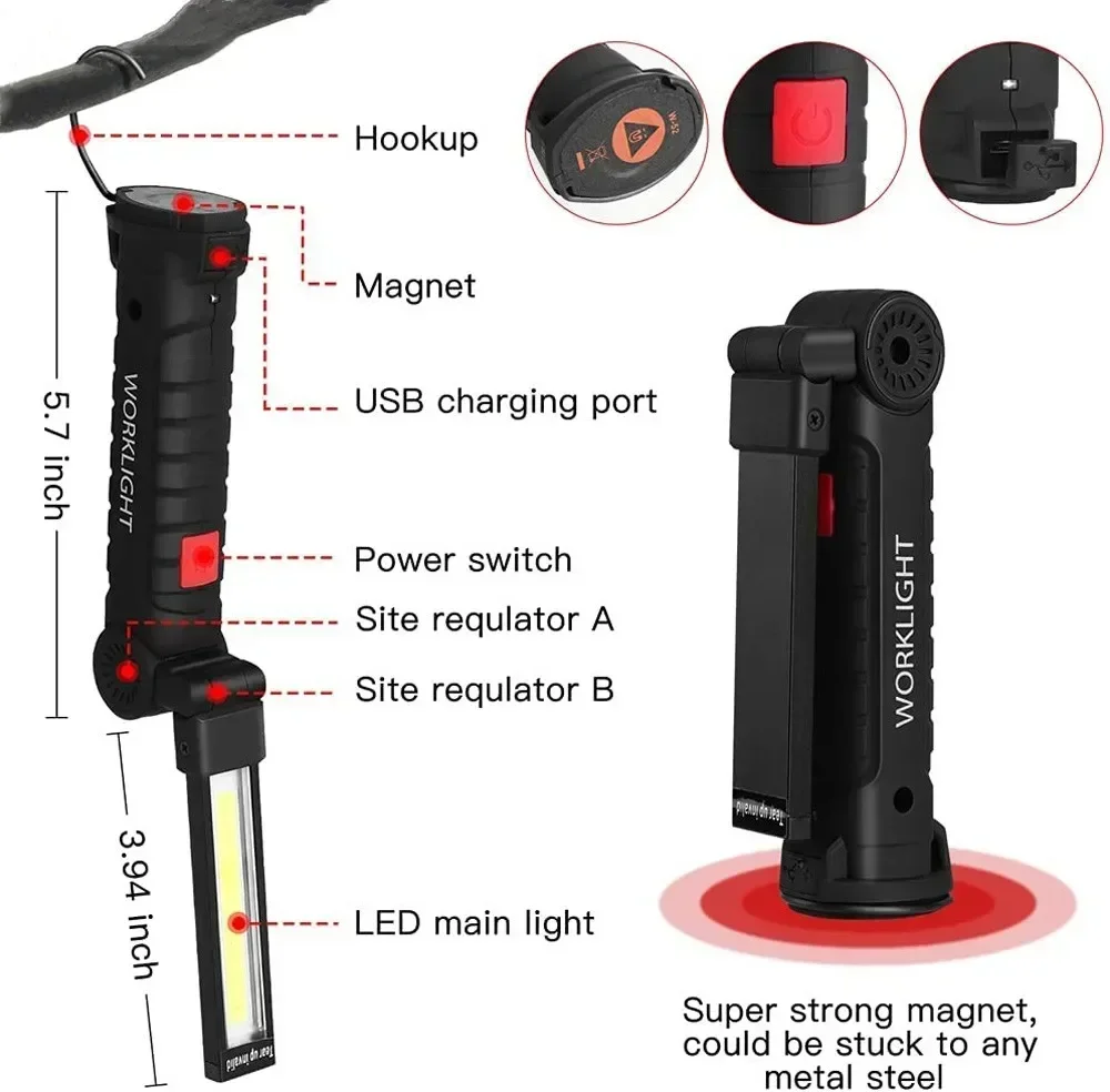 LED COB Taschenlampe USB wiede – Outdoor Lighting Beacon Bewertung und Preis