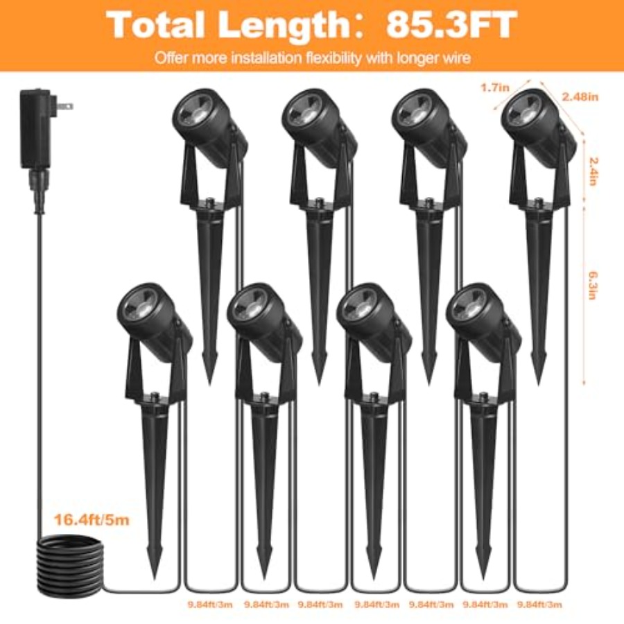 85,3FT LED-Außenbeleuchtung fü – Outdoor Lighting No Wiring Bewertung und Preis